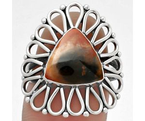 Natural Red Moss Agate Ring size-7.5 SDR179787 R-1527, 11x11 mm