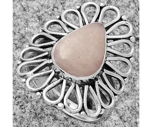Natural Pink Scolecite Ring size-6.5 SDR179790 R-1527, 9x12 mm