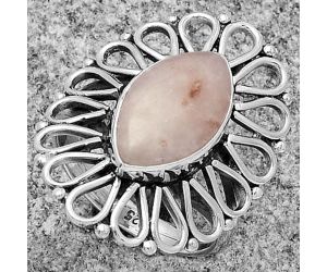 Natural Pink Scolecite Ring size-6.5 SDR179793 R-1527, 8x14 mm