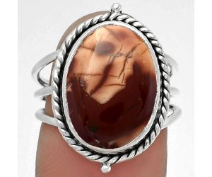 Natural Indian Paint Gemstone Ring size-7 SDR179796 R-1010, 12x16 mm