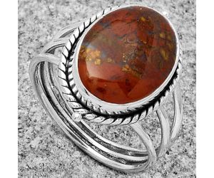 Natural Red Moss Agate Ring size-9 SDR179815 R-1010, 12x16 mm