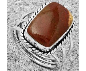 Natural Red Moss Agate Ring size-7 SDR179833 R-1010, 10x16 mm