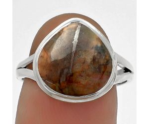 Natural Purple Cow Jasper Ring size-8 SDR179885 R-1008, 12x12 mm