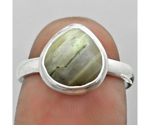 Natural Serpentine Ring size-7 SDR179921 R-1007, 10x10 mm
