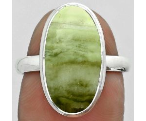 Natural Serpentine Ring size-8 SDR179936 R-1007, 9x18 mm
