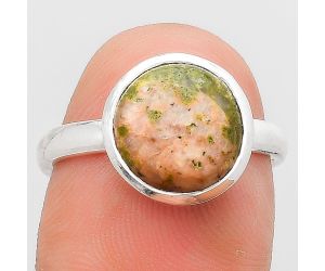 Natural Unakite Ring size-7.5 SDR180096 R-1007, 12x12 mm
