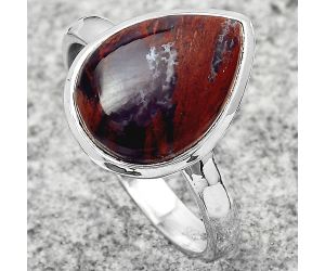 Natural Purple Cow Jasper Ring size-7.5 SDR180101 R-1007, 10x14 mm