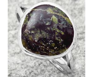 Dragon Blood Stone - South Africa Ring size-8.5 SDR180167 R-1008, 13x13 mm