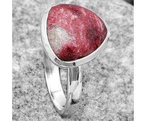 Natural Pink Thulite - Norway Ring size-7.5 SDR180191 R-1007, 11x11 mm