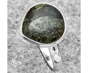 Dragon Blood Stone - South Africa Ring size-8.5 SDR180197 R-1007, 12x12 mm