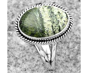 Natural Chrysotile Ring size-7.5 SDR180321 R-1010, 9x14 mm
