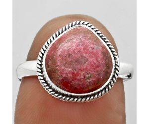 Natural Pink Thulite - Norway Ring size-7.5 SDR180381 R-1009, 11x11 mm