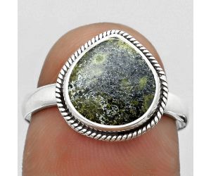 Natural Chrysotile Ring size-7.5 SDR180386 R-1009, 10x11 mm
