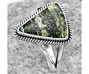 Natural Chrysotile Ring size-7.5 SDR180469 R-1010, 11x14 mm