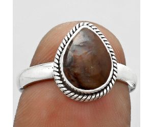 Natural Purple Cow Jasper Ring size-7 SDR180493 R-1009, 8x10 mm