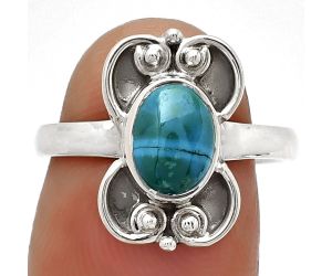 Natural Azurite Chrysocolla Ring size-7 SDR180549 R-1121, 6x8 mm