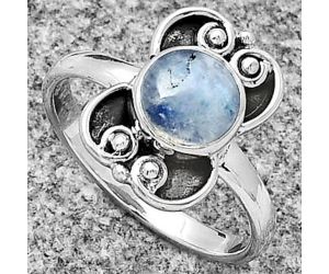 Natural Rainbow Moonstone - India Ring size-7 SDR180566 R-1121, 7x7 mm