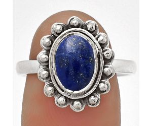 Natural Lapis - Afghanistan Ring size-8.5 SDR180597 R-1124, 7x9 mm