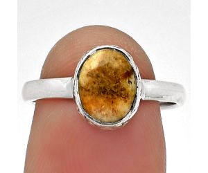 Natural Picture Jasper Ring size-7.5 SDR180624 R-1191, 7x9 mm