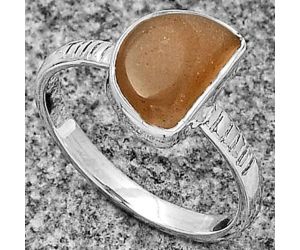Natural Sunstone - Namibia Ring size-8 SDR180668 R-1191, 7x10 mm