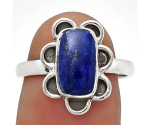 Natural Lapis - Afghanistan Ring size-7 SDR180707 R-1092, 6x10 mm