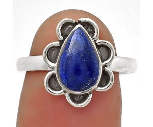 Natural Lapis - Afghanistan Ring size-7 SDR180724 R-1092, 7x10 mm