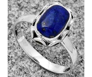 Natural Lapis - Afghanistan Ring size-7.5 SDR180726 R-1198, 6x10 mm