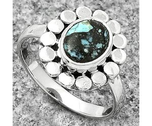 Natural Lucky Charm Tibetan Turquoise Ring size-7 SDR180760 R-1174, 7x9 mm
