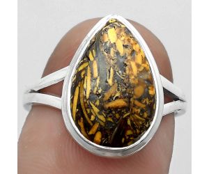 Coquina Fossil Jasper - India Ring size-7.5 SDR181027 R-1008, 10x15 mm