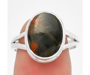 Natural Red Brecciated Jasper Ring size-8 SDR181188 R-1008, 10x13 mm