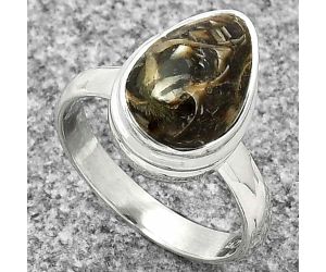 Natural Turtella Jasper - USA Ring size-7 SDR181206 R-1007, 9x13 mm