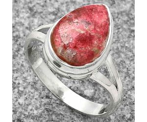 Natural Pink Thulite - Norway Ring size-8 SDR181207 R-1008, 9x13 mm