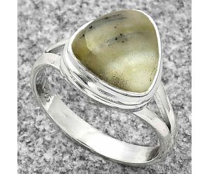 Natural Serpentine Ring size-7 SDR181226 R-1008, 10x10 mm