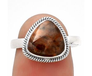 Natural Purple Cow Jasper Ring size-7 SDR181281 R-1009, 16x16 mm