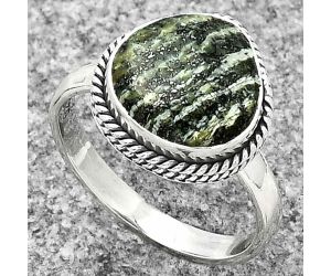Natural Chrysotile Ring size-7.5 SDR181289 R-1009, 11x11 mm