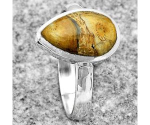Natural Rock Calcy Ring size-7 SDR181582 R-1004, 8x12 mm