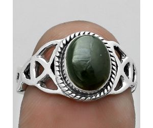 Natural Chrome Chalcedony Ring size-6.5 SDR181767 R-1172, 7x9 mm