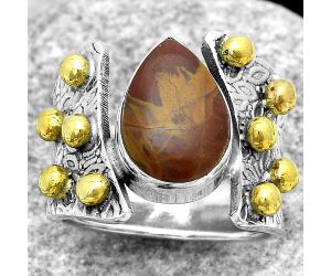 Two Tone - Natural Noreena Jasper Ring size-7 SDR181856 R-1367, 9x13 mm
