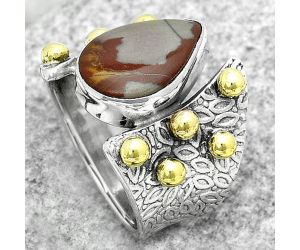 Two Tone - Natural Noreena Jasper Ring size-6 SDR181857 R-1367, 10x14 mm
