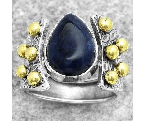 Two Tone - Natural Sodalite Ring size-7.5 SDR181858 R-1367, 10x14 mm