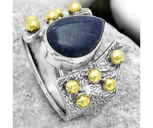 Two Tone - Natural Sodalite Ring size-8 SDR181898 R-1367, 10x14 mm