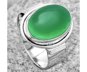Natural Green Onyx Ring size-7 SDR182036 R-1521, 10x14 mm