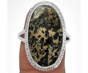 Natural Russian Honey Dendrite Opal Ring size-8 SDR182117 R-1307, 13x23 mm