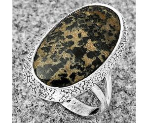 Natural Russian Honey Dendrite Opal Ring size-8 SDR182117 R-1307, 13x23 mm