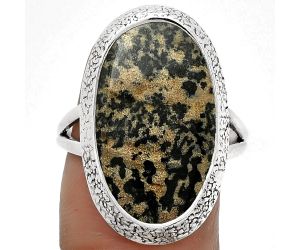 Natural Russian Honey Dendrite Opal Ring size-8.5 SDR182152 R-1307, 13x21 mm