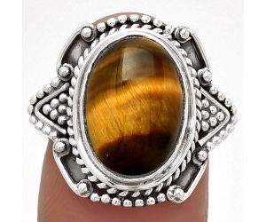 Natural Tiger Eye - Africa Ring size-7 SDR182162 R-1557, 10x14 mm