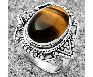 Natural Tiger Eye - Africa Ring size-8 SDR182176 R-1557, 10x14 mm