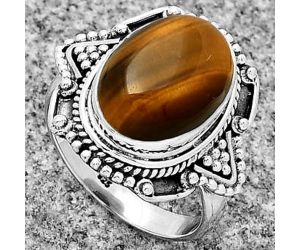 Natural Tiger Eye - Africa Ring size-7 SDR182188 R-1557, 10x14 mm