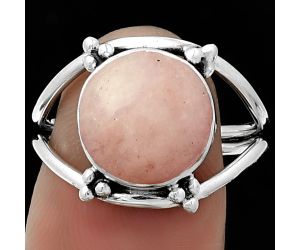Natural Pink Scolecite Ring size-8 SDR182464 R-1246, 11x11 mm
