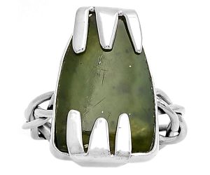 Natural Chrome Chalcedony Ring size-7.5 SDR182531 R-1650, 13x18 mm